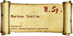 Markon Szelim névjegykártya